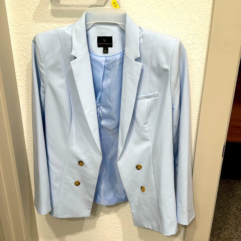 Worthington baby blue blazer, new w/o tags